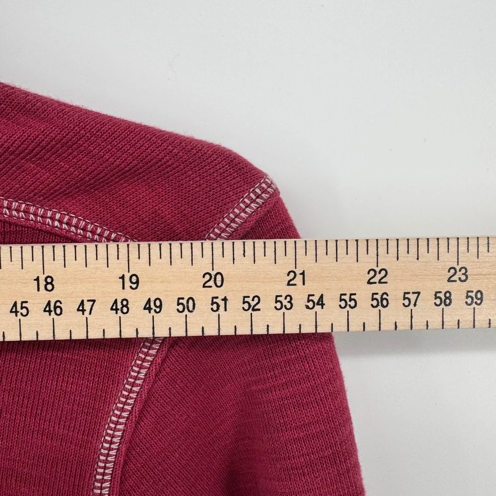 Tommy Bahama Mens Large Red‎ Pima Cotton Tencel Quarter Zip Pullover Sweater